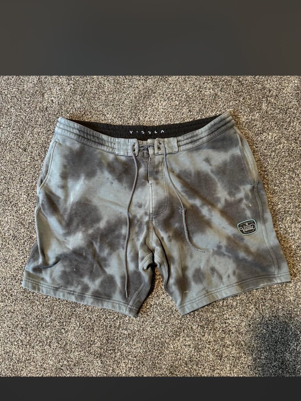 Vissla Men's Grey and Blue Shorts - M XL